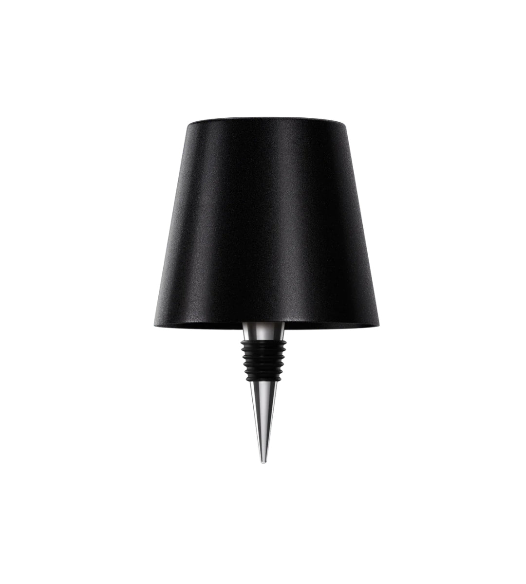 Rechargeable LED Bottle Lamp for Wine & Whiskey Bottles – Modern Ambient Table Light Black