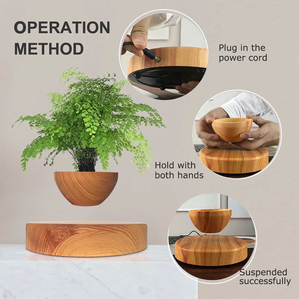 Futuristic Floating Plant Pot Using Magnetic Levitation Technology