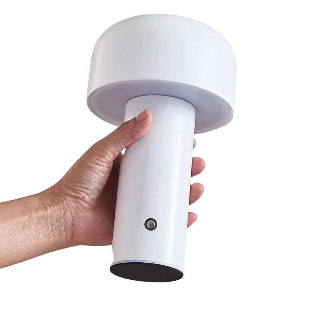 Mini Mushroom LED Lamp with Adjustable Brightness – USB-C Rechargeable Desk & Nightstand Light