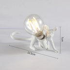Gold Mouse Lamp Holding Light Bulb – Whimsical Decorative Table Light