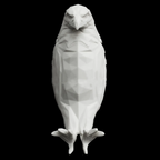 Illuminated Crystal Bird Lamp Casting Angel Wing Light Pattern