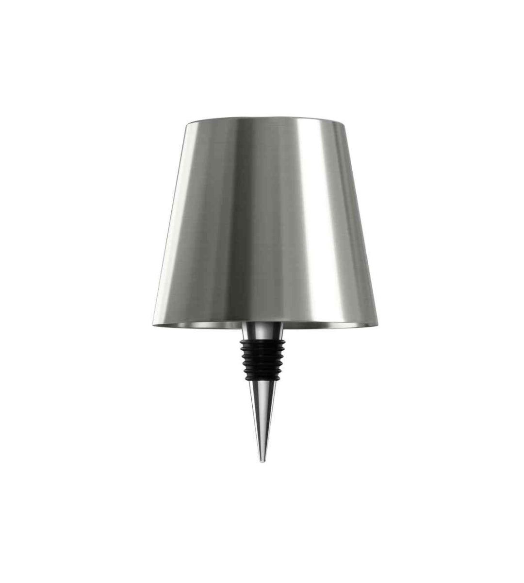 Rechargeable LED Bottle Lamp for Wine & Whiskey Bottles – Modern Ambient Table Light Silver