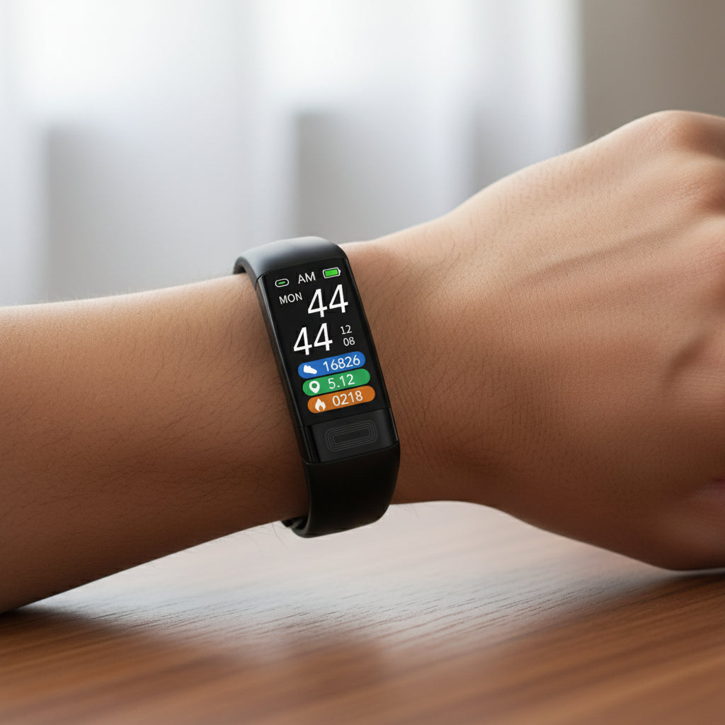 Smart Armband Fitness Tracker with Blood Pressure, ECG & Real-Time Heart Rate Monitoring