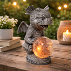 Fantasy Dragon Table Lamp with Soft Amber Light – Unique Decorative Night Light for Relaxing Atmospheres