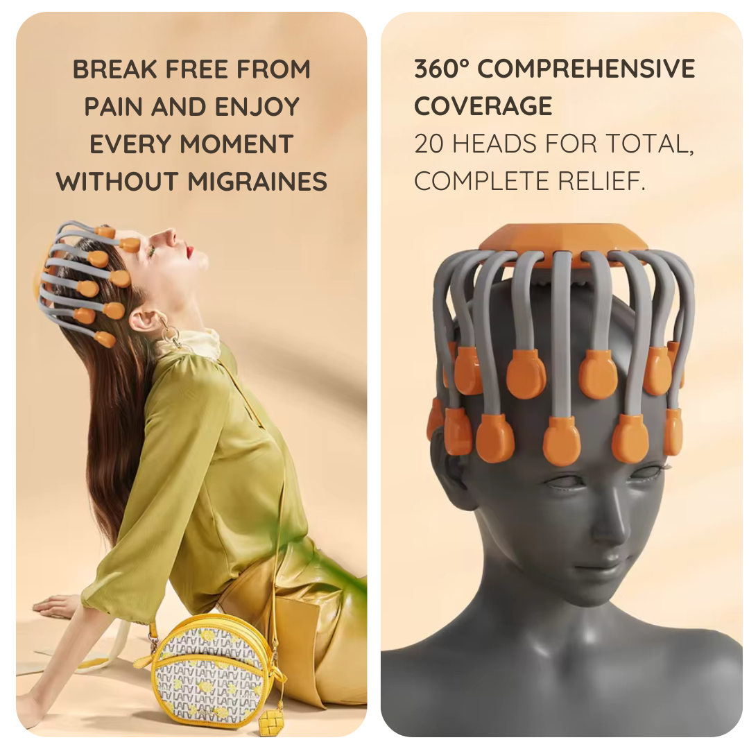 Migraine Head Massager – 360° Scalp Massage for Migraine & Stress Relief