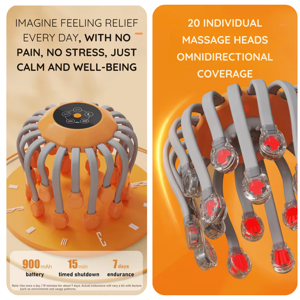Migraine Head Massager – 360° Scalp Massage for Migraine & Stress Relief