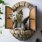 Decorative Dragon Wall Planter Sculpture for Patio, Balcony, or Entryway