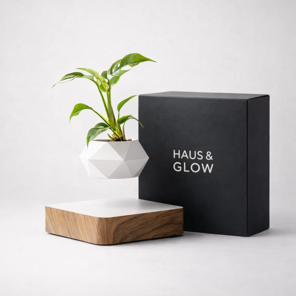 Futuristic Floating Plant Pot Using Magnetic Levitation Technology - Botanical