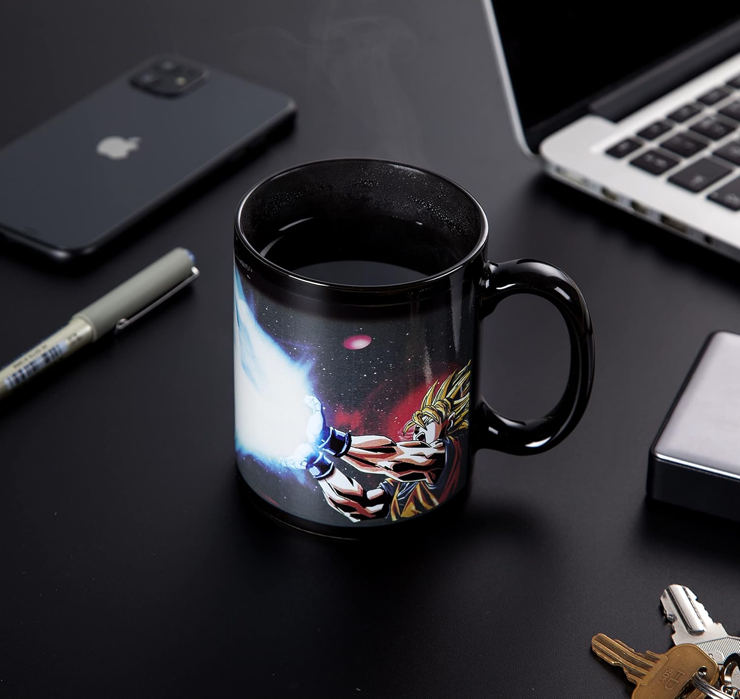 Saiyan Surge Heat Reactive Mug – Anime Color-Changing Coffee Cup (300ml)