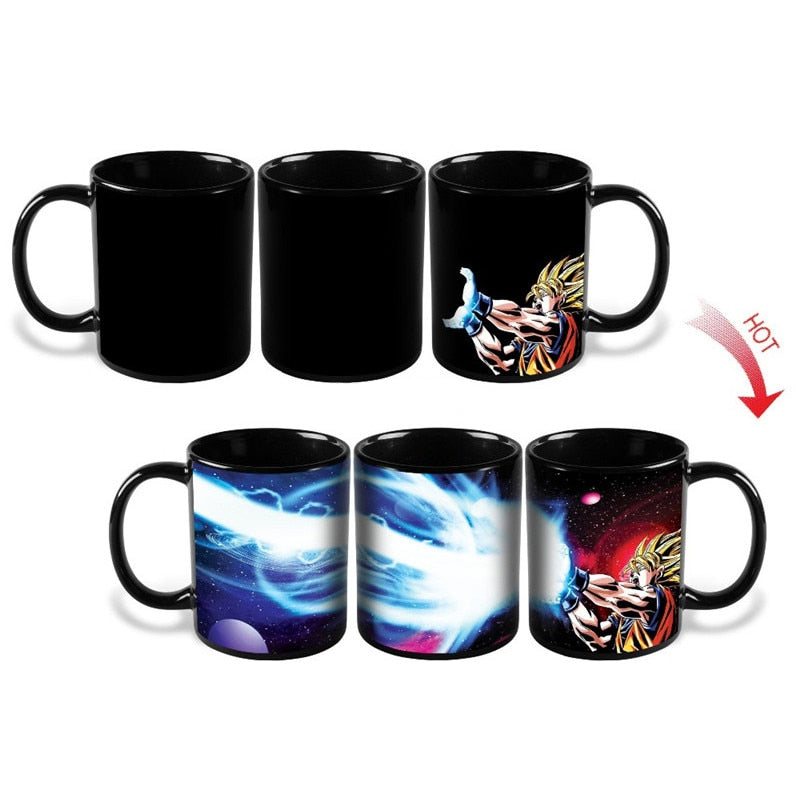 Saiyan Surge Heat Reactive Mug – Anime Color-Changing Coffee Cup (300ml)