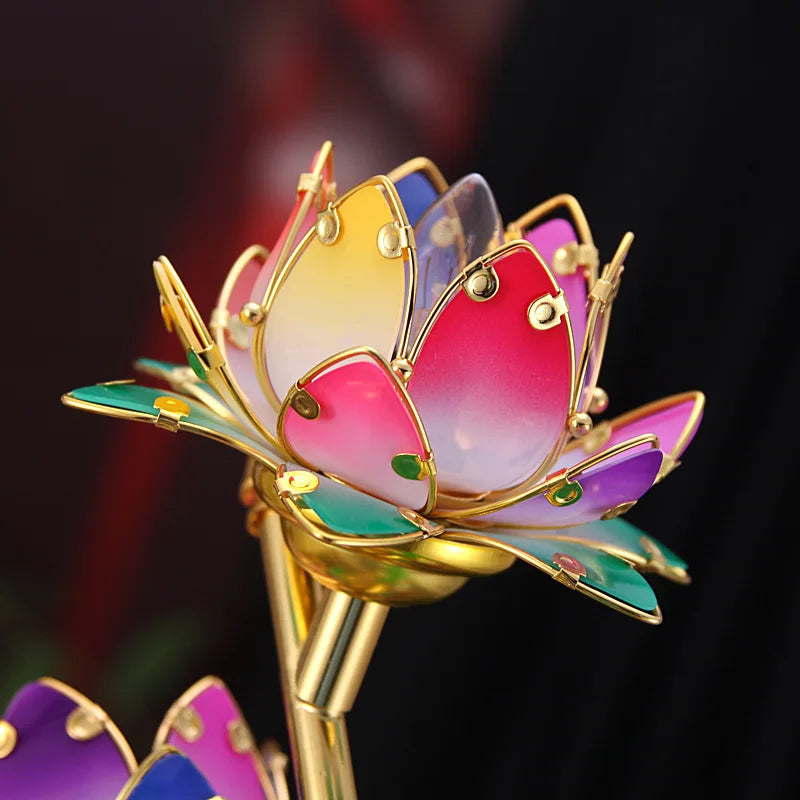 Aurelian Elegant Multicolor Lotus Lamp – Flower Table Lamp