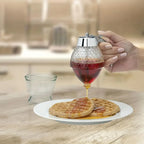 Elegant Glass Honey Dispenser with Lever – Mess-Free Honey Pourer for Kitchen & Breakfast