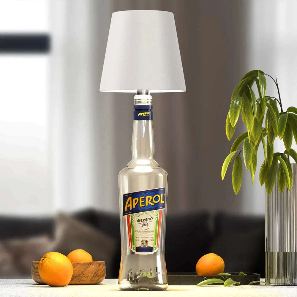 Rechargeable LED Bottle Lamp for Wine & Whiskey Bottles – Modern Ambient Table Light