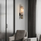 Contemporary Marble Wall Sconce Light – Soft Warm LED Fixture for Elegant Interior Lighting