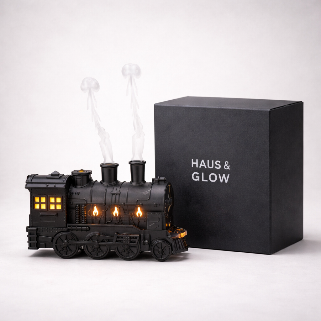 Orient Express Train Humidifier – Vintage Locomotive Aroma Diffuser Lamp