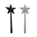 Star Wand Salt & Pepper Shakers – Fun Magic-Themed Kitchen Seasoning Set White-Black-3 holes