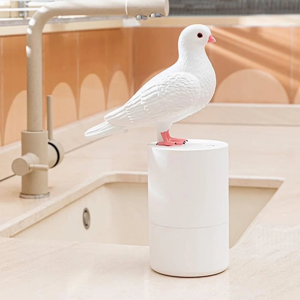 White Bird Automatic Soap Dispenser – Touchless Bathroom Countertop Pump