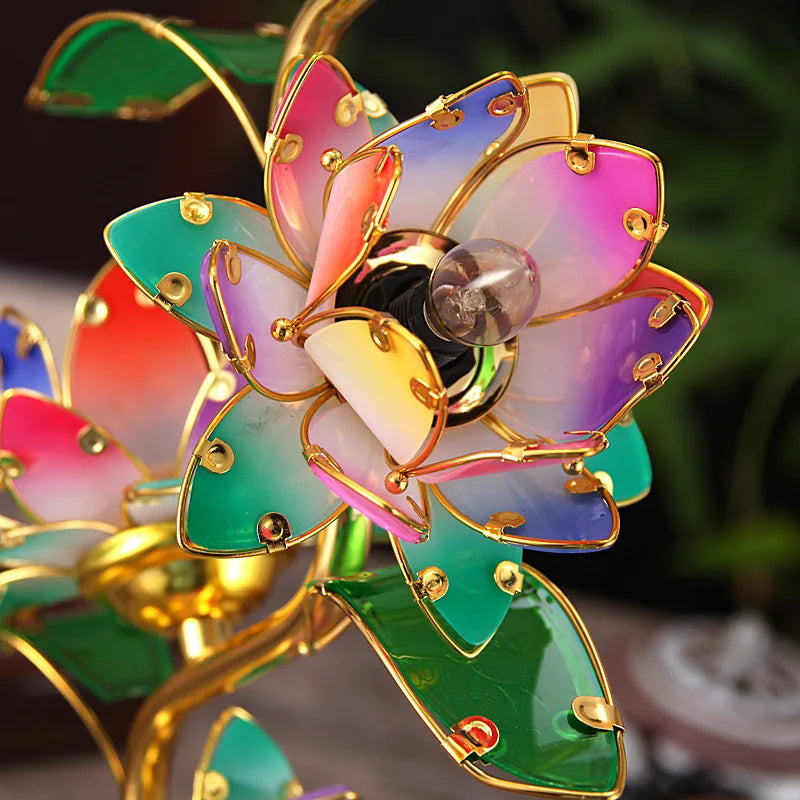 Aurelian Elegant Multicolor Lotus Lamp – Flower Table Lamp