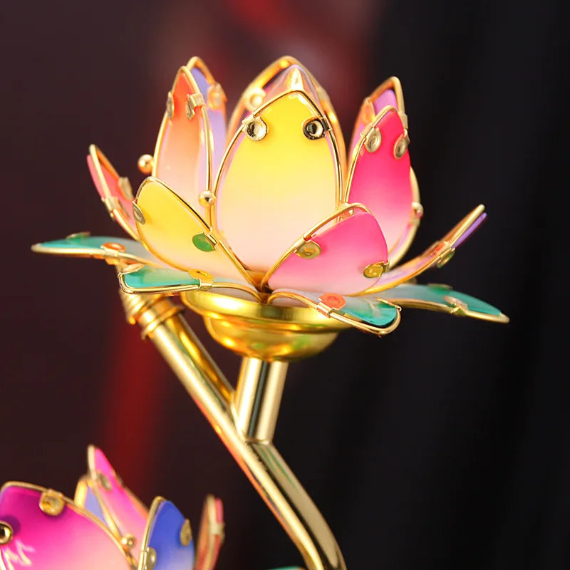 Aurelian Elegant Multicolor Lotus Lamp – Flower Table Lamp