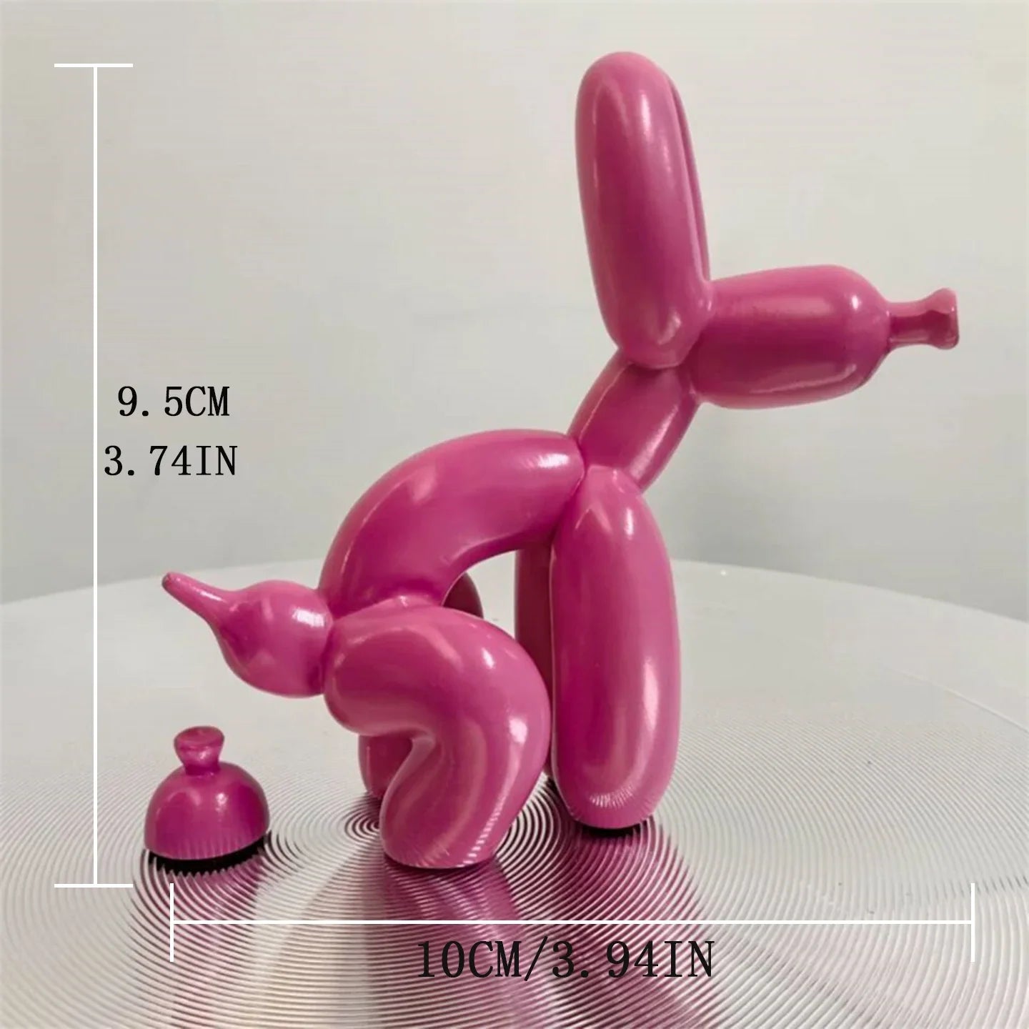 Metallic Balloon Dog Of Mischief Statue – Contemporary Art Decor for Shelves & Tables