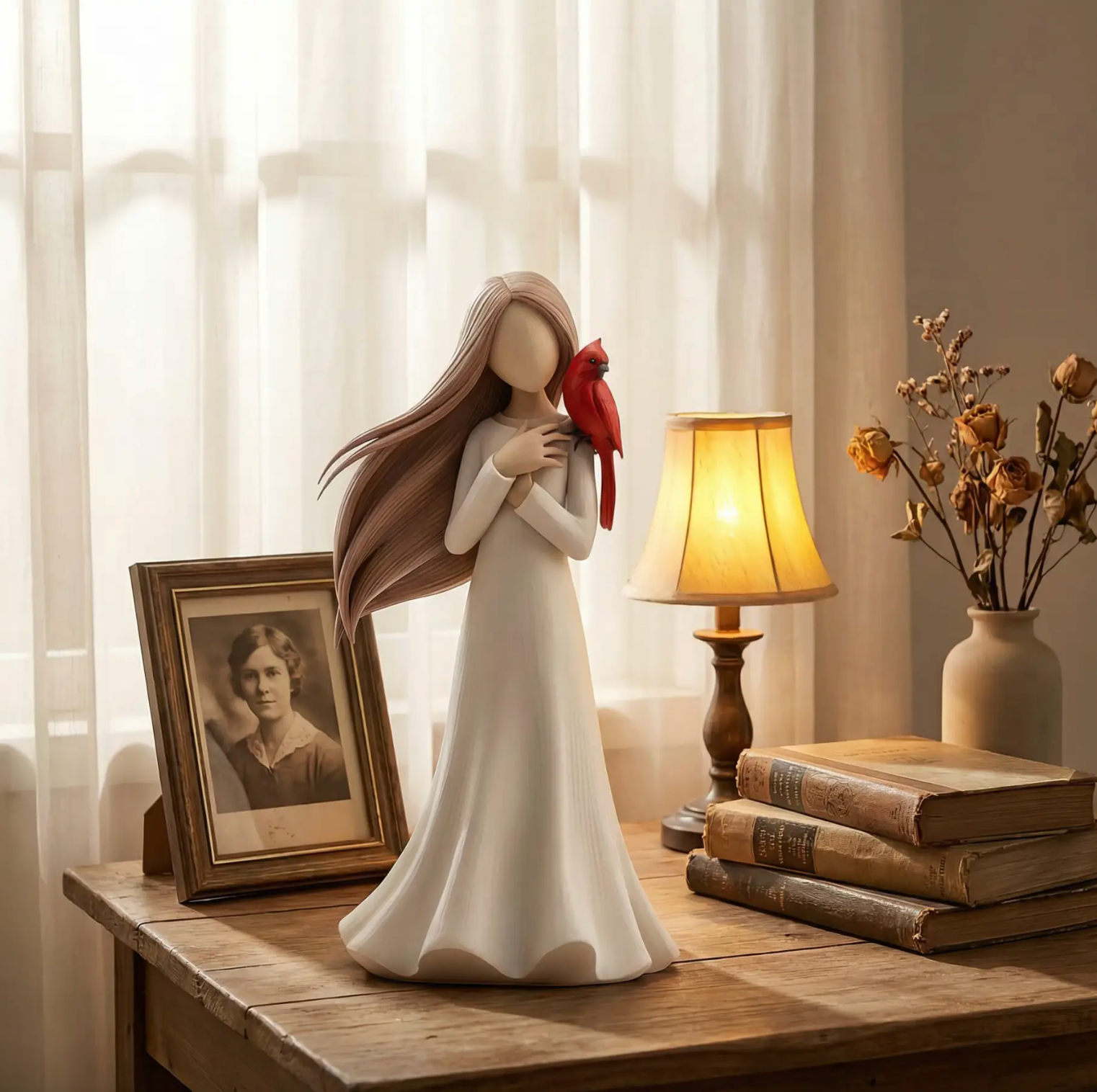 Cardinal Sympathy Figurine – Beautiful Memorial Decor to Honor Loved Ones Default Title