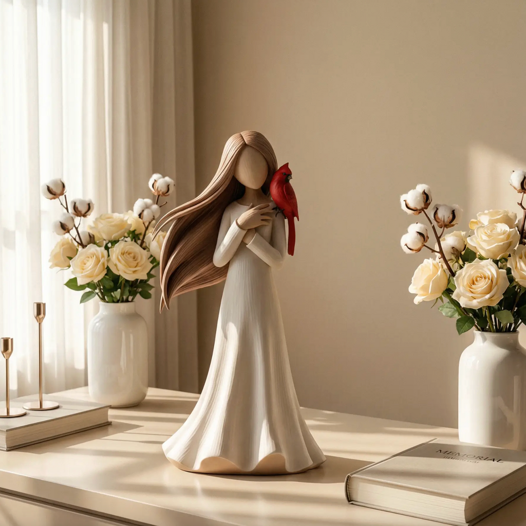 Cardinal Sympathy Figurine – Beautiful Memorial Decor to Honor Loved Ones