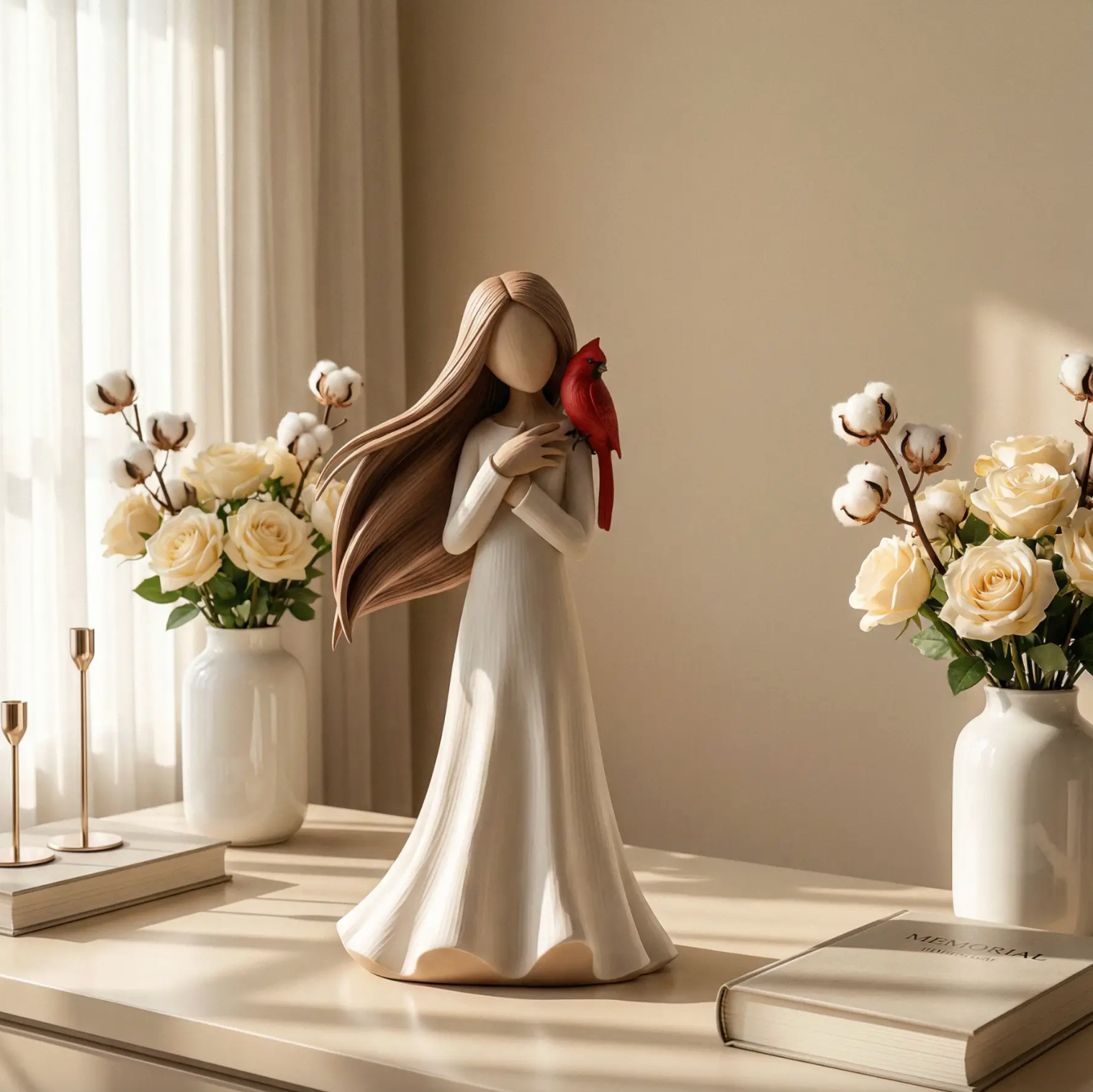 Cardinal Sympathy Figurine – Beautiful Memorial Decor to Honor Loved Ones