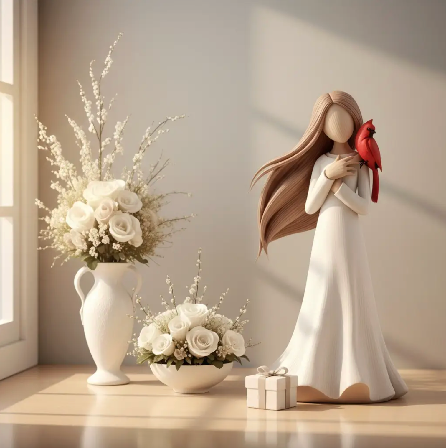Cardinal Sympathy Figurine – Beautiful Memorial Decor to Honor Loved Ones