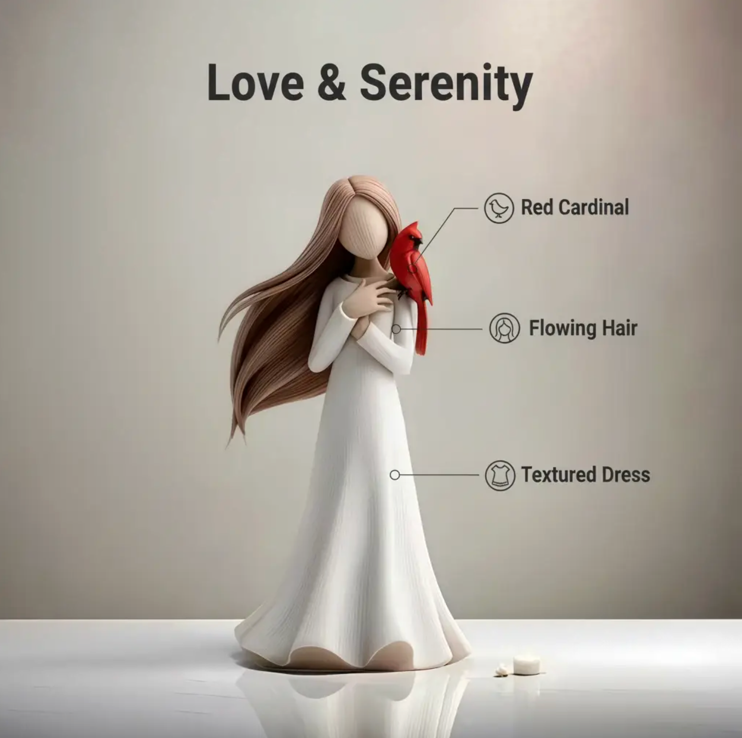 Cardinal Sympathy Figurine – Beautiful Memorial Decor to Honor Loved Ones