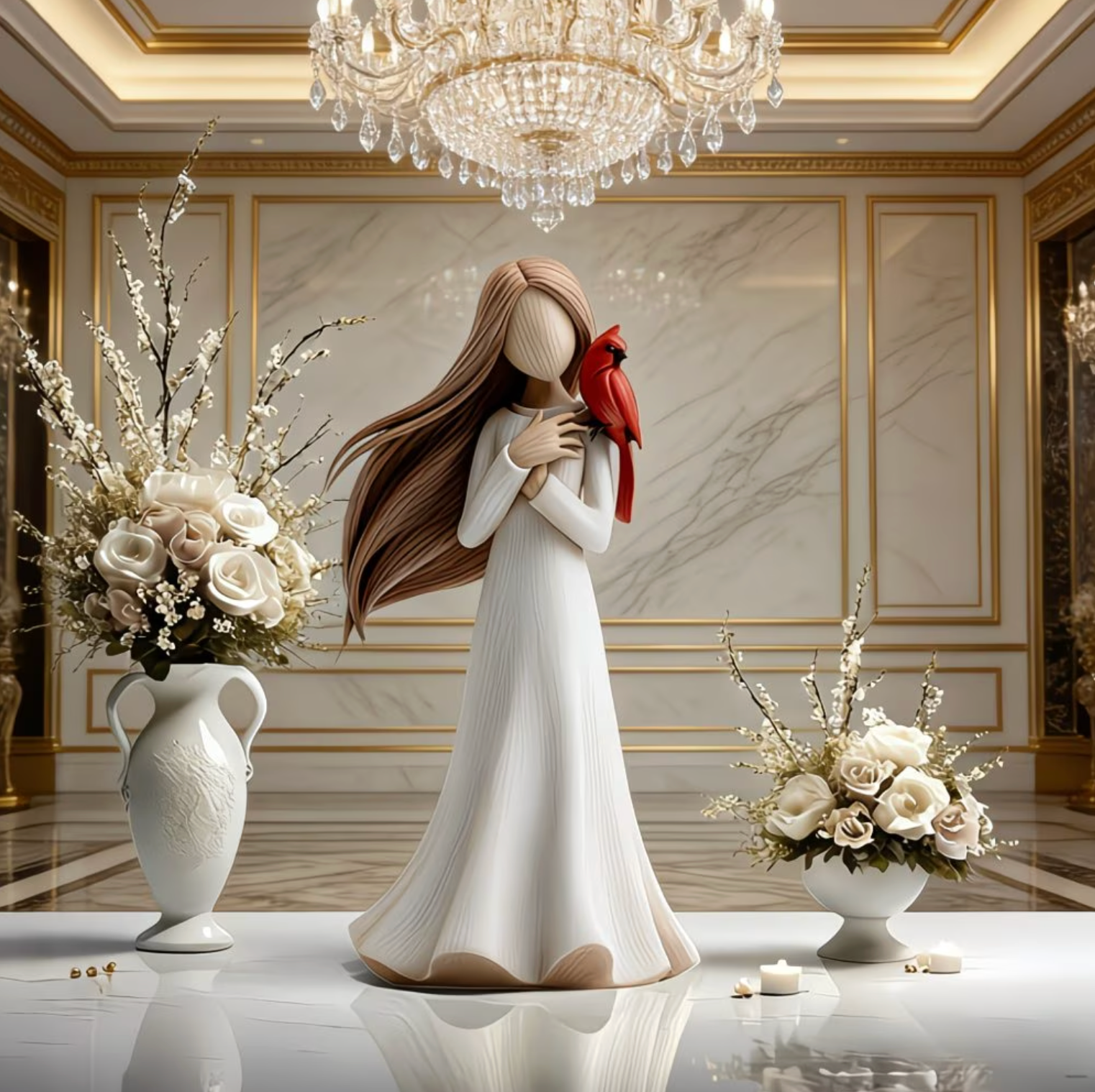 Cardinal Sympathy Figurine – Beautiful Memorial Decor to Honor Loved Ones