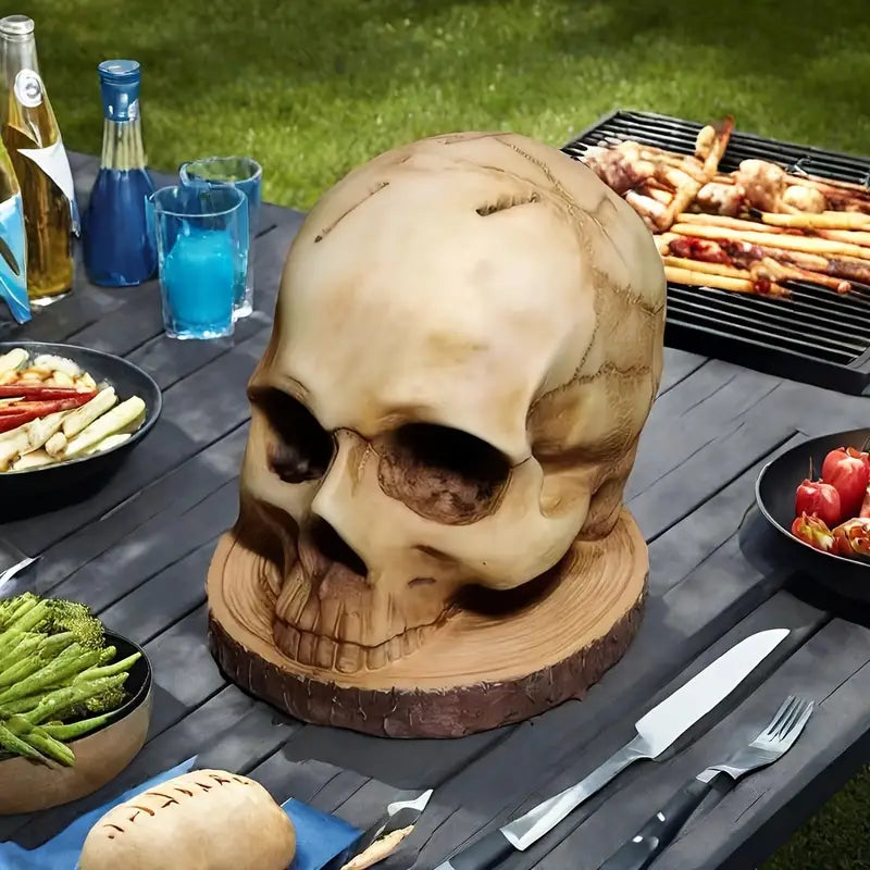 Gothic Skull Knife Holder – Dark Kitchen Countertop Statement Piece