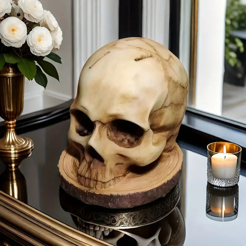 Gothic Skull Knife Holder – Dark Kitchen Countertop Statement Piece