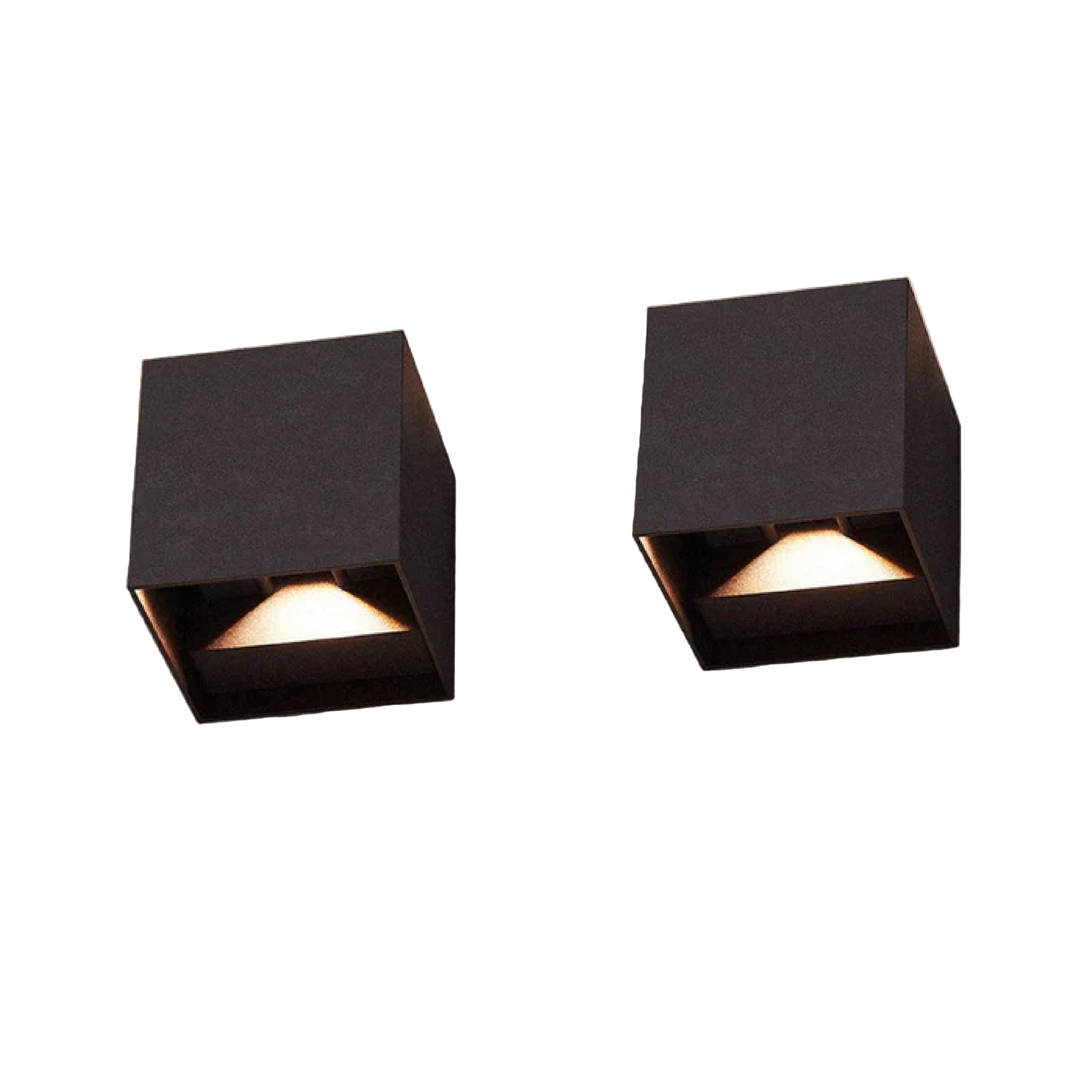 Modern Cube LED Wall Light with Wireless Design and Customizable Up & Down Lighting