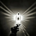 Illuminated Crystal Bird Lamp Casting Angel Wing Light Pattern Eagle