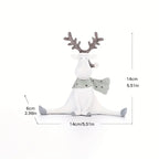Sitting Reindeer Christmas Figurine for Festive Home Styling