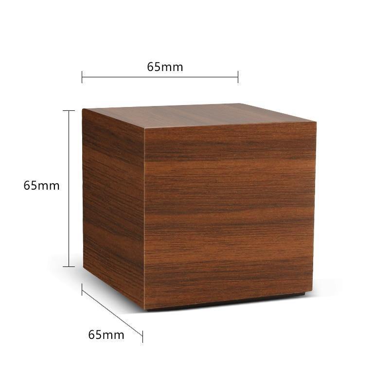 Minimalist Wooden Cube LED Alarm Clock for Modern Bedrooms Sienna Cube Time