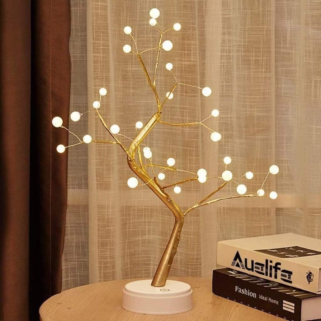 Tree of Life LED Lamp – Elegant Warm Light Decorative Table Lamp Pearl Blossom - 36 Warm LEDs